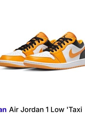 Nike Air Jordan 1 Low (GS)- Taxi/Black/ White